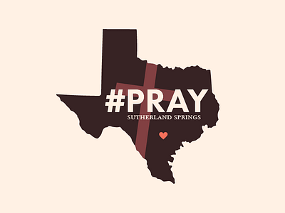 Pray art brand design graphic heart love pray texas