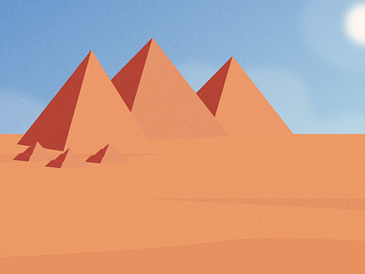 Egypt Pyramids art desert egypt film flat grain hot illustration illustrator pyramids sand