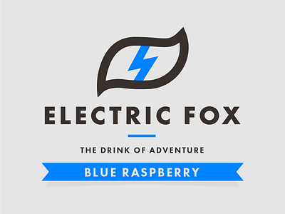 Electric Fox Logo Design blue brand identity branding drink electric fox icon identity logo ui visual identity