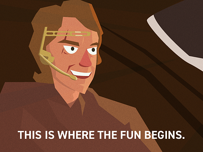 This Is Where The Fun Begins | Prequel Meme Illustration adobe illustrator anakin anakin skywalker art illustration illustrator prequel memes starwars vector art vector artwork