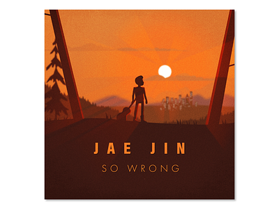 Jae Jin Album Art Illustration album art album cover album cover art album cover design art forest guitar illustration musician