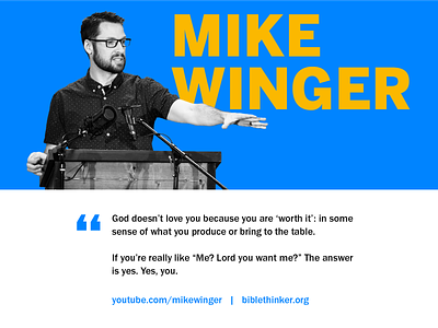 Mike Winger Quote Social Design bible brand brand identity church church design church marketing graphic design marketing quote social media youtube
