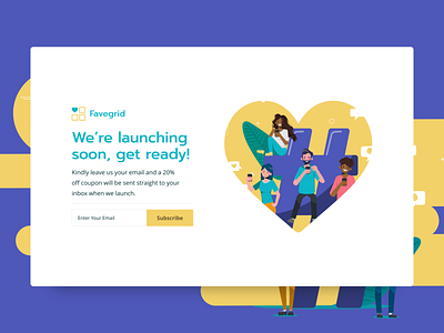 Coming Soon Landing Page adobexd coming soon page figmadesign illustration art landing page concept landing page design landing page ui