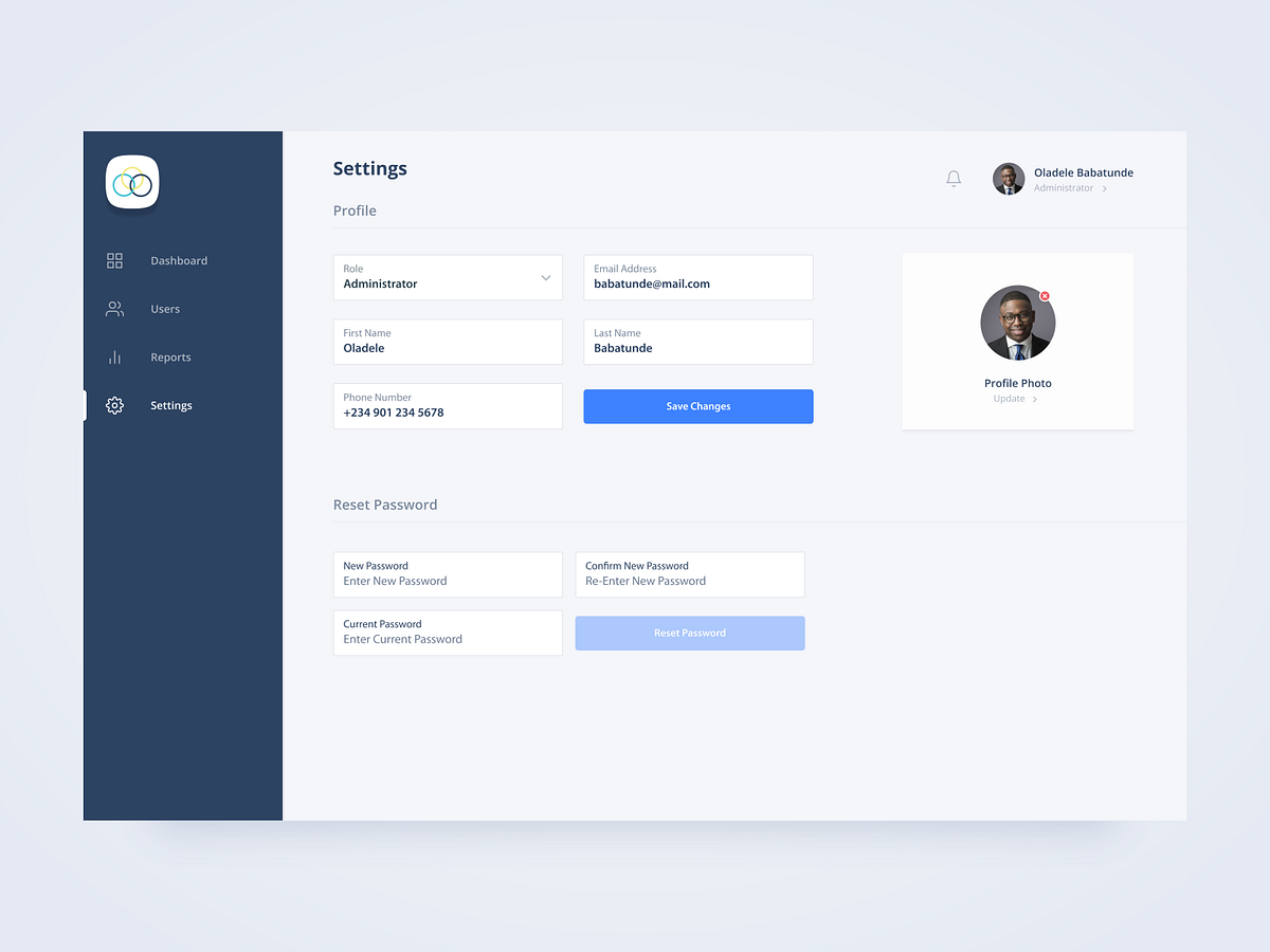 Profile Settings by Parklins on Dribbble