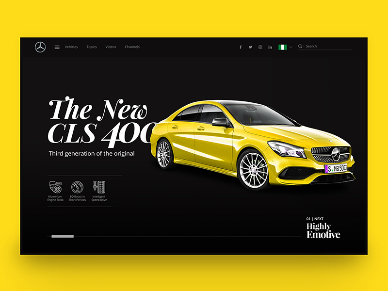 Mercedes Benz landing page redesign benz dribbble web design website user interface uiux. ux ui