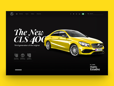 Mercedes Benz landing page redesign benz dribbble ui uiux. ux user interface web design website