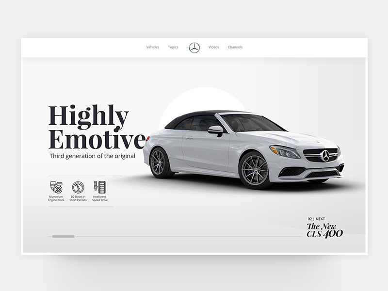 Mercedes Benz landing page redesign benz dribbble web design website user interface uiux. ux ui