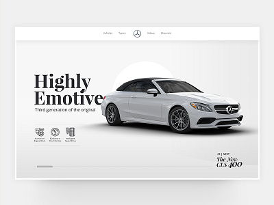 Mercedes Benz landing page redesign