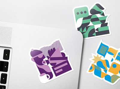 InterSchool branding identity stickers