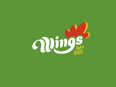 Wings calligrafia fastfood g3tmanchuk logo restaurant typography wings