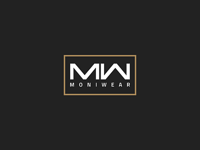 moniwear logo brand branding cloth colors creative golden logo logo design luxurious minimal modern simple