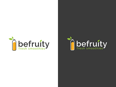 Befruity V1 branding clean creative design fruit fruits gradiant logo modern orange simple smoothie