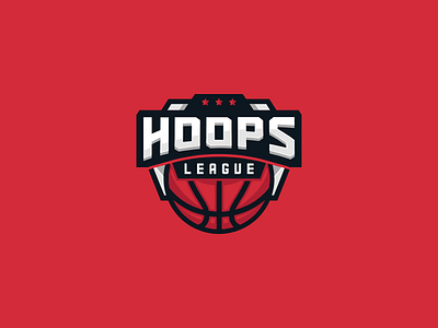 Hoops League basketball basketball logo emblem design esport sport emblem sport logo team logo team sport logo