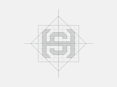 HS Logo Grid System clean game logo game mark gaming app gaming logo grid grid logo grid system grids hs keyboards logo logo design minimal modern simple