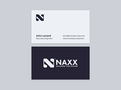 Naxx Security - Business Cards brand branding business card business card design business cards businesscards creative identity identity element key logo minimal modern secure secured security security app security logo security system