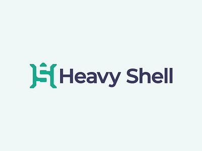 Heavy Shell Logo branding design h logo h mark hs hs design hs logo hs mark logo logo design modern negative space s logo s mark shell logo shell mark turtle turtle emblem turtle logo turtle mark