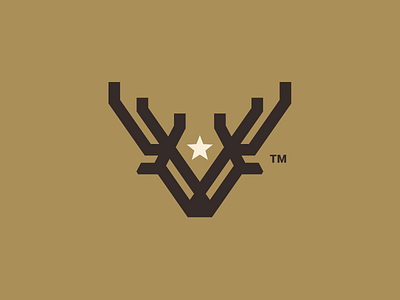DeerStar deer deer emblem deer logo deer mark emblem logo nature nature emblem nature logo retro star star logo star mark