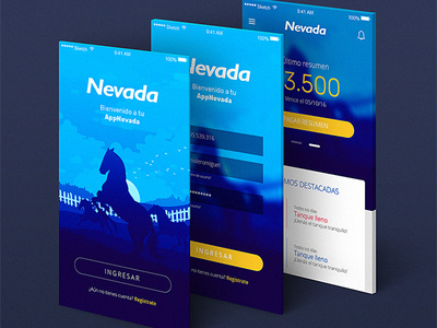 Tarjeta Nevada app credit card illustration ui design ux design