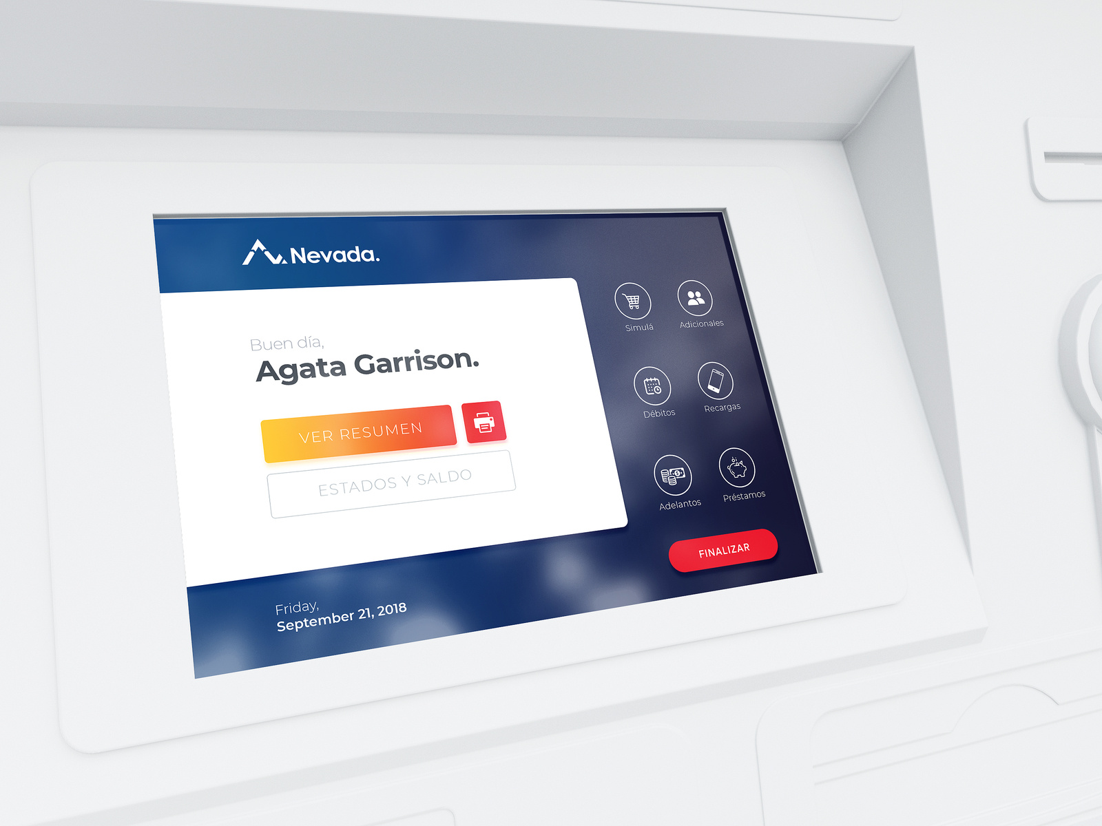 ATM UI Mockup by Miguel Molero on Dribbble