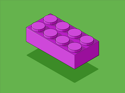Lego Block design element icon illustration isometric nitishmurthy vector