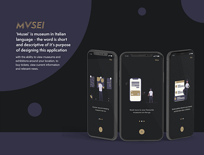 MUSEI - Museum Mobile Ticketing App mobile app nitishmurthy user experience user interface
