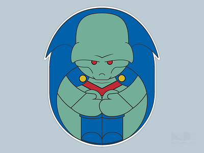 Alone Series - Martian Manhunter alone illustration quote series stickers