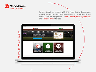 MoneyGram Commentary Challenge CT2017 (Microsite) grid system logo design mgcc microsite mobile app moneygram responsive user experience user interface
