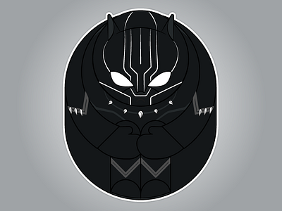 Alone Series - Black Panther alone illustration nitishmurthy quote series stickers