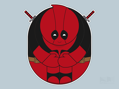 Alone Series - Deadpool alone illustration nitishmurthy quote series stickers