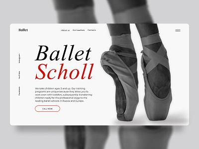 The ballet school website concept