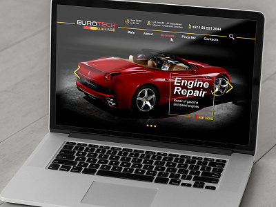 Car service web site my design graphic design photoshop ui web design
