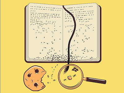 Taking Notes ants cookie illustration illustrator lens threadless vector