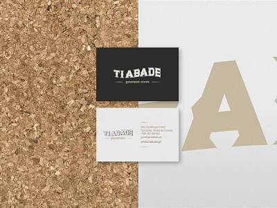 Ti Abade - Gourmet Store beer branding business card craft gold gourmet identity serif store