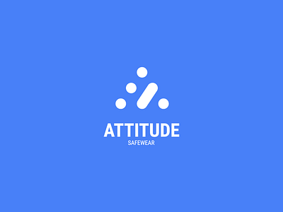 Attitude Safewear Logotype blue branding identity logo logotype