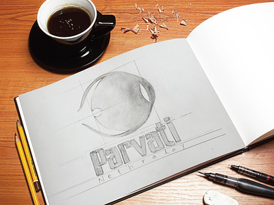 Parvati Logo Concept Sketch branding design graphic design logo vector