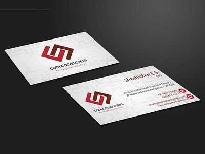 Cotha Devlopers Business Card Design branding design graphic design