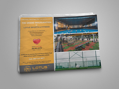 Lotus Newspaper Ad Design branding design graphic design