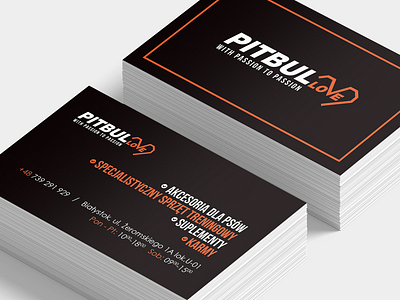 Pitbullove - Business Card business card