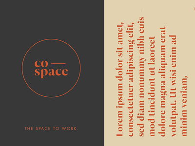 Co—Space Typography example branding design logo typography