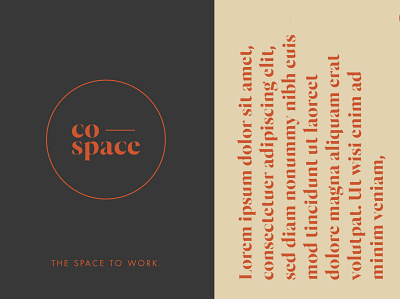 Co—Space Typography example branding design logo typography