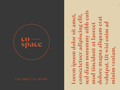 Co—Space Typography example