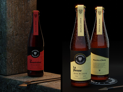 Brasserie des Murailles - Bottle Ads branding design graphic design identity logo packaging
