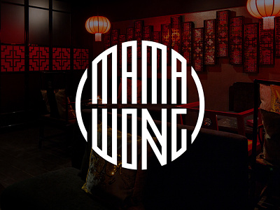 Mama Wong Chinese Restaurant chinese restaurant identity logo