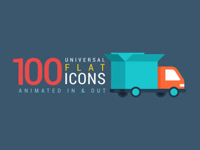 Animated Flat Icons and Concepts Pack animated business collection delivery design education flat icons infographics marketing shopping technology