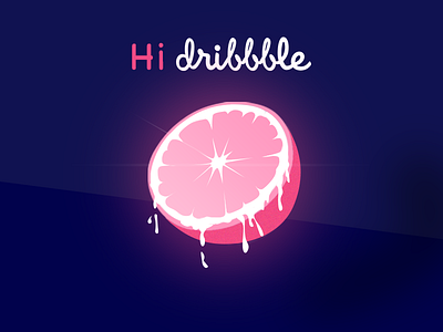 Dribbble Debut! art debut designer dribbble entrepreneur first shot fruit illustration invite welcome
