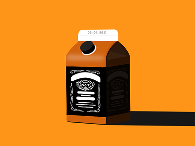 Milk Carton #4 alcohol brown carton design dribbble hard liquor jack daniels milk milk carton