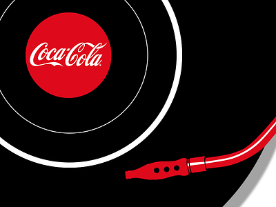 Coke Studio Poster album black bottle coca cola coke player record record player red