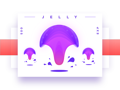 Jelly 2d 3d abstract animal card gradient sketch splash