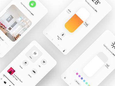 Smart home app exploration app lighting music smart home ui