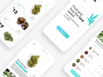 Herb Application Project app iphonex sketch uber ui ux weed